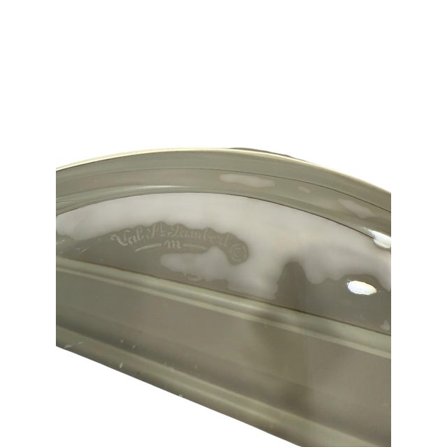 Mid 20th Century Val Saint-Lambert Crescent Crystal Salad Plates- Set of 11 For Sale - Image 10 of 10