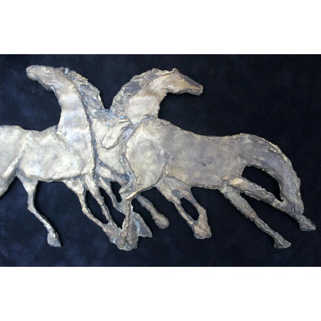 Magdalena Lesniak, Horses, Bronze and Velvet, 2000 For Sale - Image 3 of 6