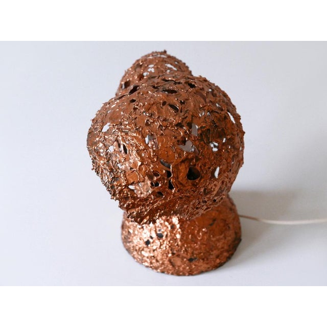 Copper Tukiainen Table Lamp Sea Shell by Aimo Ossi Kalevi for Oy Moonlight, Finland, 1970s For Sale - Image 8 of 18