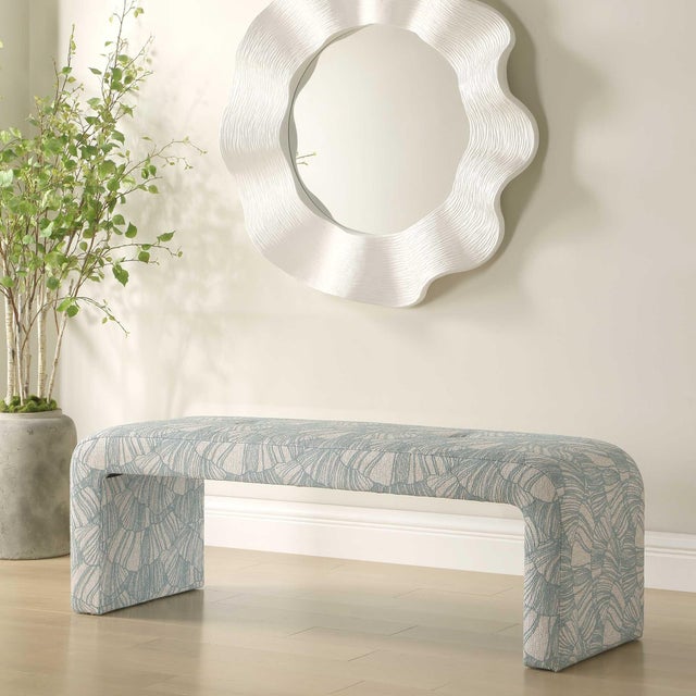Kenneth Ludwig Chicago Amie Spa Blue Bench For Sale - Image 4 of 8