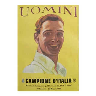 Contemporary Italian Exhibition Poster, Uomini For Sale
