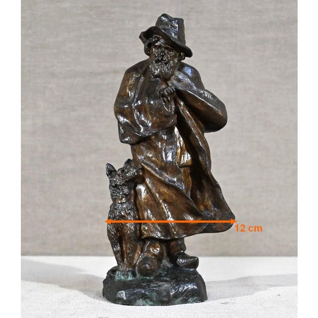 G. Omerth, The Shepherd and his Dog, Early 20th Century, Bronze For Sale - Image 18 of 18