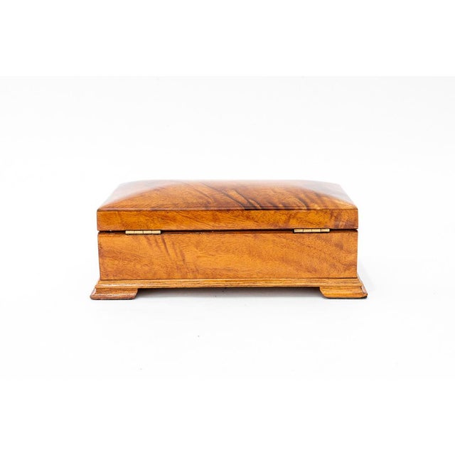 Art Deco Cherry Wood Jewelry Box, 1920s For Sale - Image 6 of 11