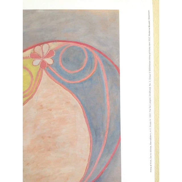 Hilma Af Klint Swedish Abstract Large Offset Lithograph Print Exhibition Poster " the Ten Largest, Childhood No.2 Group IV " 1907 For Sale - Image 10 of 11