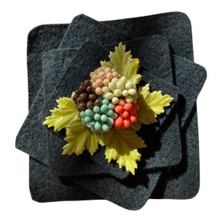 19th Century Handmade Black Felt Pen Wipe For Sale