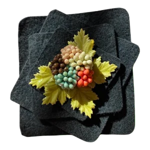 19th Century Handmade Black Felt Pen Wipe