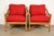 A gorgeous pair of mid-century Hollywood Regency Organic Modern club chairs or lounge chairs By McGuire of San Francisco...