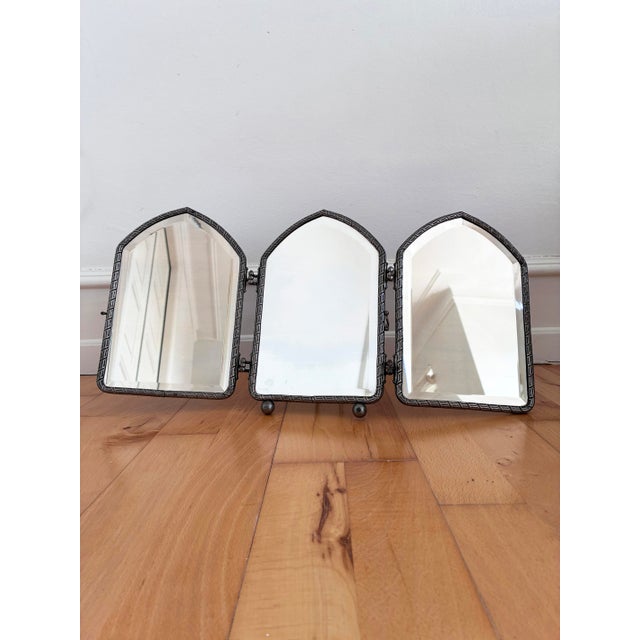 Art Deco Tri-Fold Boudoir Vanity Mirror, English, 1920s For Sale - Image 12 of 15