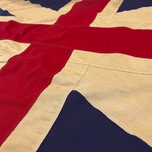 Vintage Sewn Cotton First Union Jack Flag, King's Colours For Sale In Los Angeles - Image 6 of 6