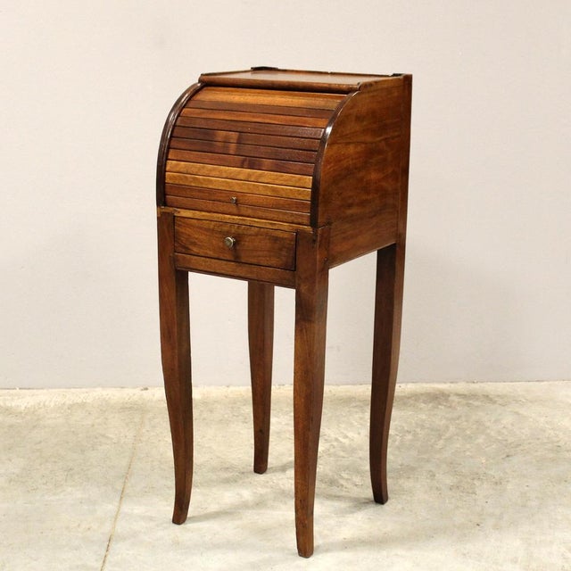 Italian Bedside Table in Walnut, 18th Century For Sale - Image 13 of 13