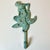 1970s Vintage Nautical Coastal Cast Iron Verdigris Mermaid Wall Hook. For Sale - Image 4 of 16