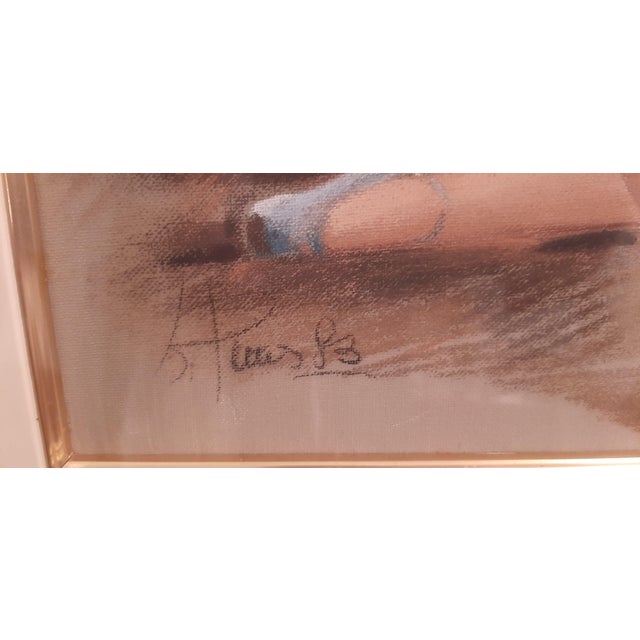 Pittis, Couple of Dancers, 1983, Oil on Canvases, Framed, Set of 2 For Sale - Image 10 of 18