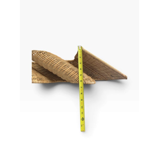 1990s Vintage Tiby Ikea Wall-Mounted Wicker Magazine Rack by Karl Malmvall For Sale - Image 9 of 10