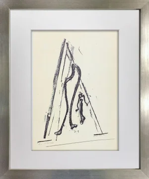 Max Ernst Lithograph Limited Ed. On Arches Sign "La Harpe" W/Frame Included
