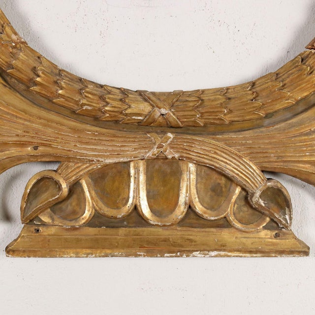 19th Century Upper Door Frieze in Carved and Gilded Wood, Italy For Sale - Image 5 of 14