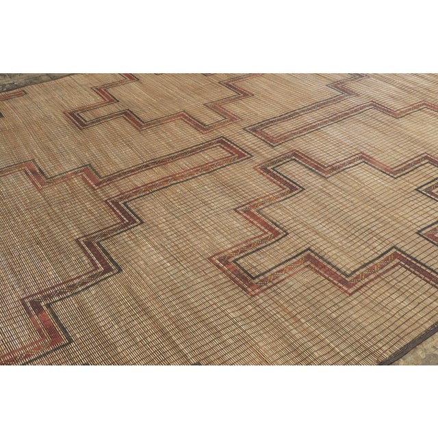 Moroccan Vintage Moroccan Tuareg Rug With Geometric Motifs in Beige & Brown - Rug & Kilim For Sale - Image 3 of 7