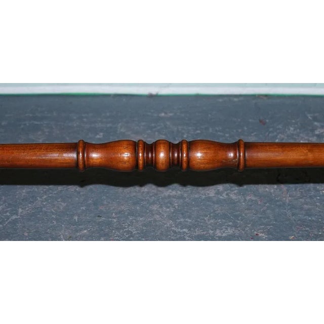 Brown Large Vintage Hunter Green Leather Topped Coffee Table For Sale - Image 8 of 17