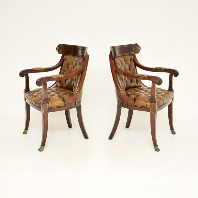 Hollywood Regency Antique Regency Armchairs, 1815, Set of 2 For Sale - Image 3 of 16