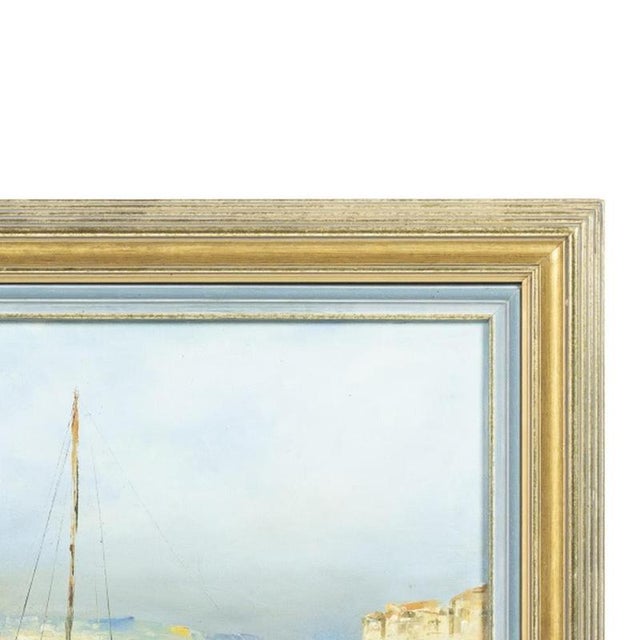 Jusa, Port View, 1990s, Acrylic on Canvas For Sale - Image 4 of 6