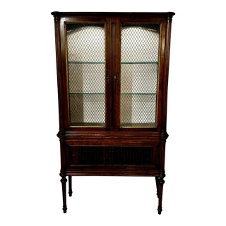 Louis XVI Style Vitrine Bookcase For Sale