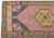 Mid-Century Modern Vintage Anatolian Geometric Medallion Rug - Handwoven Turkish Pink & Mustard Vintage Rug -3' X 6' For Sale - Image 3 of 11