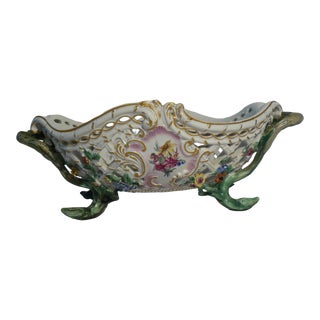 Meissen Reticulated Footed Bowl C. 1774-1815 With Marcolini Mark For Sale