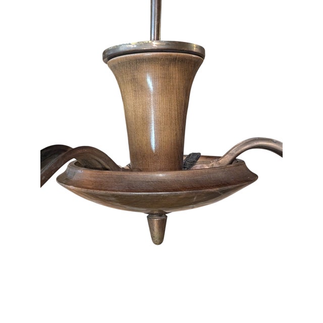 Three-Arm Chandelier by Paavo Tynell for Taito Oy, 1940s For Sale - Image 9 of 11