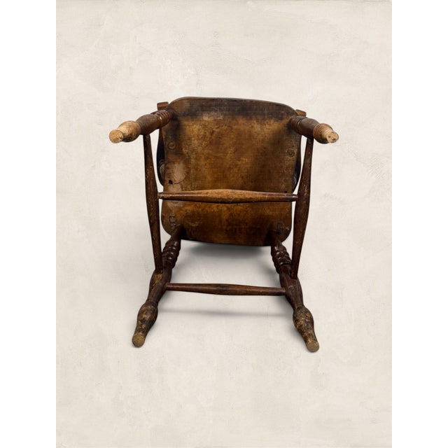 Wood Late 19th Century Antique English Elm and Ash Lath-Back Windsor Armchair For Sale - Image 7 of 7