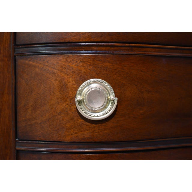 Mid Century Regency Style Mahogany Serpentine Tallboy the Darlington Collection by Kent Coffey For Sale - Image 9 of 13
