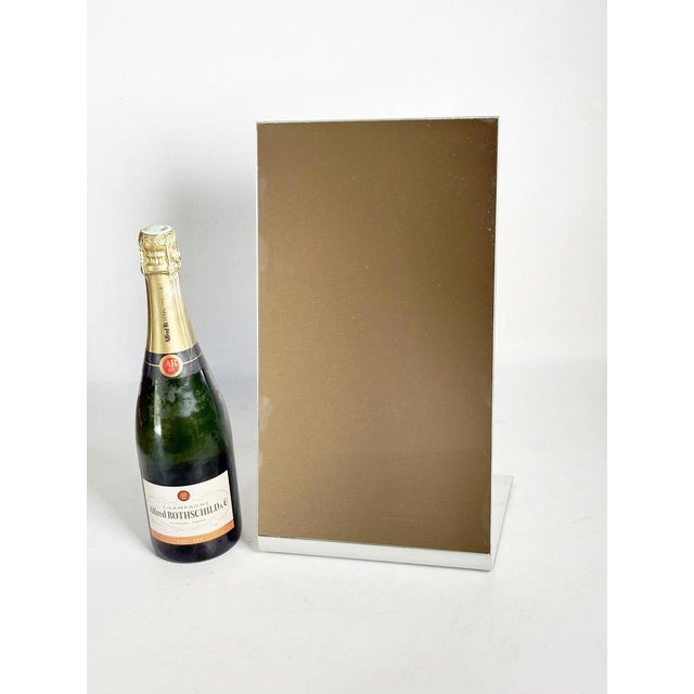 Tabletop Mirror in Aluminum and Glass, France, 20th Century For Sale - Image 3 of 8