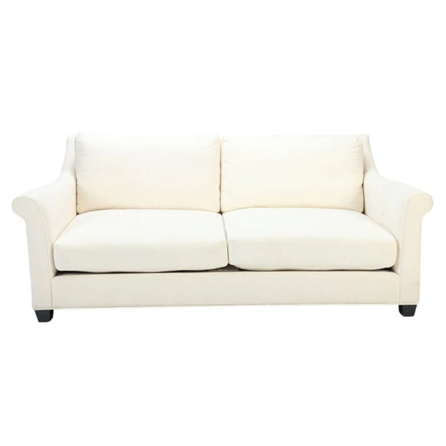 A Custom Made Two Seat Sofa Loveseat Circa 1995. For Sale - Image 9 of 9