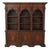 Italian 2 Piece Walnut Large Open Bookcase For Sale