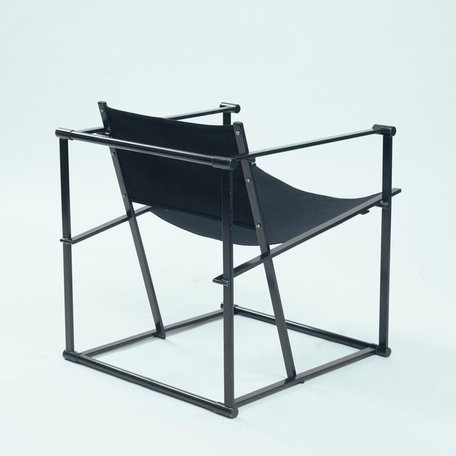 Pastoe Cubic Leather and Steel FM60 Easy Chair by Radboud Van Beekum for Pastoe, 1980s For Sale - Image 4 of 17