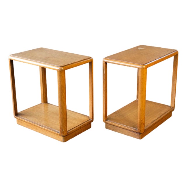 Vintage Edward Wormley for Dunbar Amber Side Tables - A Pair For Sale