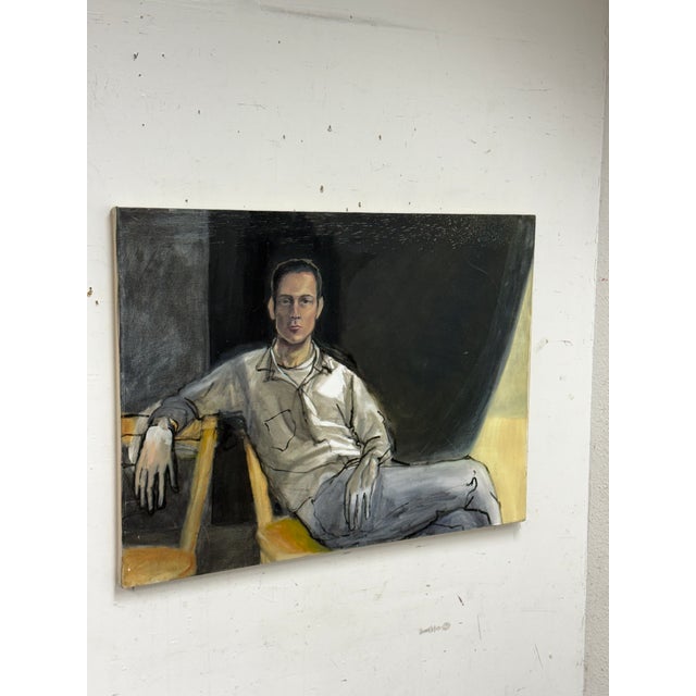 Design Plus Gallery presents a Portrait of a Man Artwork. This figurative expression shows a middle aged and casually...