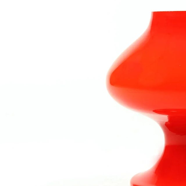 Mid-Century Red Opaline Glass Table Lamp by Stefan Tabery for OPP Jihlava, 1960s For Sale - Image 7 of 9