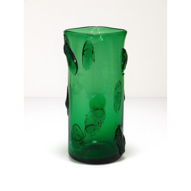Large Empoli Green Glass Vase, Italy, 1960s For Sale - Image 18 of 18