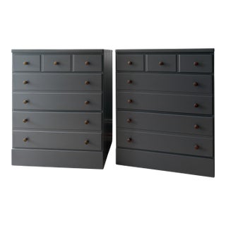 Late 20th Century Refinished Ethan Allen Oversized Nightstands, A Pair For Sale
