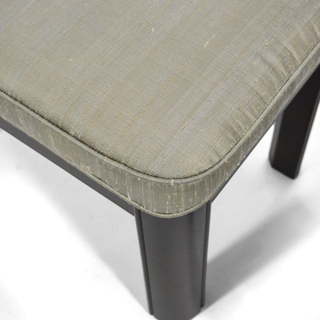 Pair of Gordon's Stools Upholstered in Silk For Sale In Chicago - Image 6 of 7