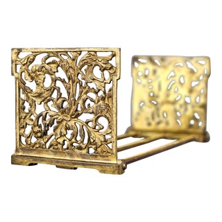 Antique Victorian Bronze Adjustable Folding Desktop Book Holder For Sale