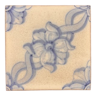 Floral Biaze Soft Blue Matte Decorative Ceramic Tile For Sale