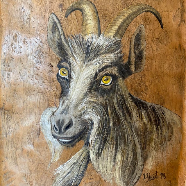 Vintage 1970s Hand Painted Ram Decorative Bowl For Sale In New York - Image 6 of 7