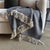 Dark Grey Belgian Linen and Wool Throw For Sale - Image 4 of 7