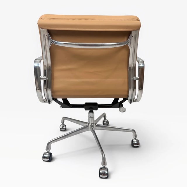 Early 21st Century Eames for Herman Miller Soft Pad Management Chair - Camel Tan Leather For Sale - Image 5 of 9