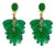 14 Carat Colombian Emerald Briolettes Hanging Drop Earrings 18 Karat Gold For Sale
