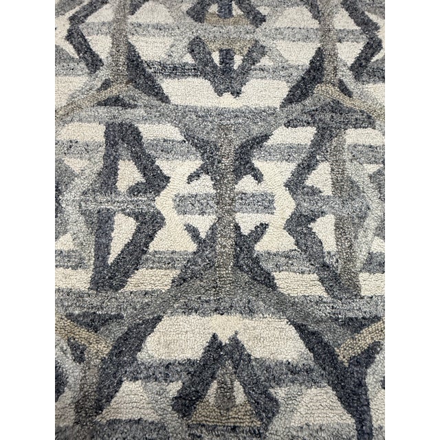2010s 8ft 1in X 9ft 8in Crate & Barrel Pietro Terrazzo Geometric Area Rug, Gray For Sale - Image 5 of 12