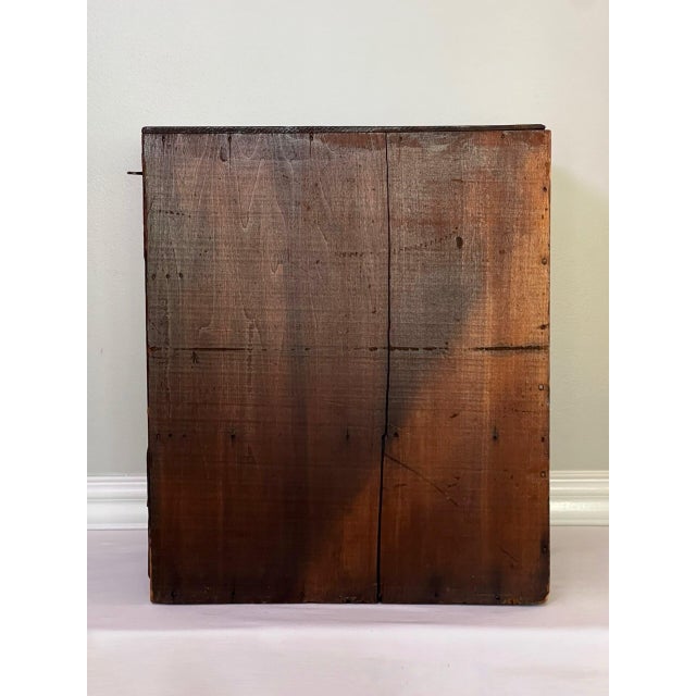 1910s Arts and Crafts Period Small Oak Chest of Three Drawers, Handcrafted, C. 1910 For Sale - Image 5 of 12