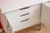 1970s Vintage Mastercraft Custom Cabinet, Credenza or Buffet With Chrome Plated Over Bronze Hardware Restored Vintage For Sale - Image 5 of 13