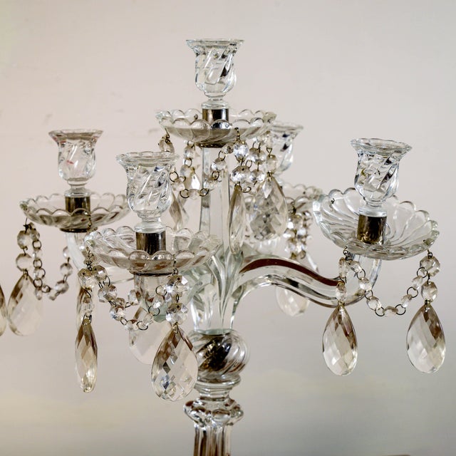 Vintage Glass Candlesticks, Set of 2 For Sale - Image 6 of 9