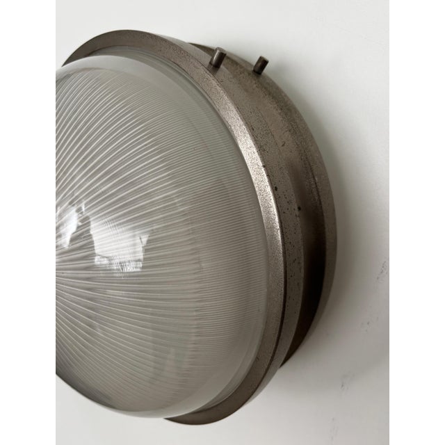 Mid-Century Italian Sigma Lamp in Glass and Metal by Sergio Mazza for Artemide, 1960s For Sale - Image 6 of 9